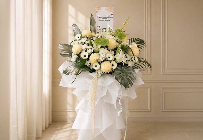 469 - Condolence Floral with Stand